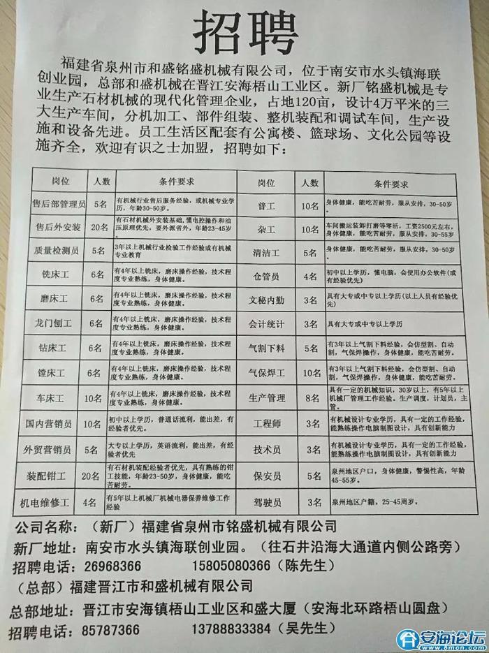 江北招工最新招聘信息